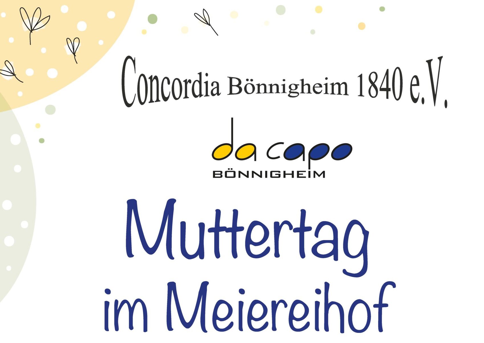Concordia Bönnigheim bewirtet im Meierhof am Muttertag